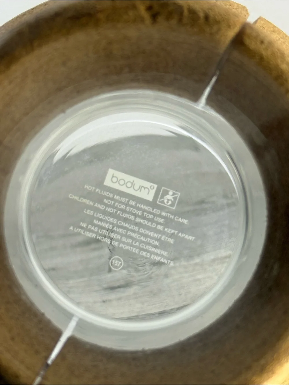 Bodum 34oz Pour Over Coffee Maker made of borosilicate glass.